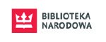 Logo biblioteki narodowej biała koromna na czerwonym tle