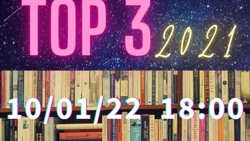 półki z książkami w tle i logo biblioteki neonowy napis top 3 2021