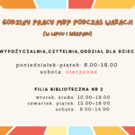 godziny otwarcia w wakacje