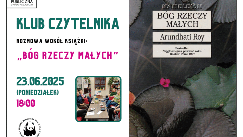 Klub Czytelnika wokół książki "Bóg rzeczy małych" - 23.06, 18:00