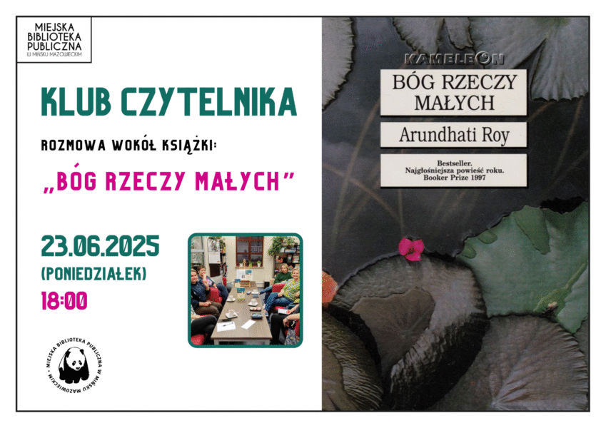 Klub Czytelnika wokół książki "Bóg rzeczy małych" - 23.06, 18:00