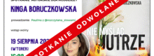 przekreślony plakat informujący o spotkaniu z Kingą Boruczkowską