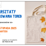 Warsztaty malowania toreb dla seniorów 55+ (zapisy od 3.11w czytelni) dnia 13 listopada o godzinie 12:00
