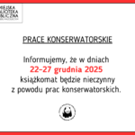 Książkomat nieczynny w dniach 22- 27 grudnia- prace konserwatorskie