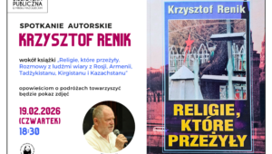 Zapraszamy na spotkanie z Krzysztofem Renikiem, 19 lutego o 18:30