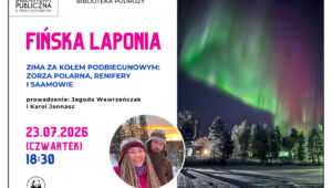 plakat promujący spotkanie "Fińska Laponia"