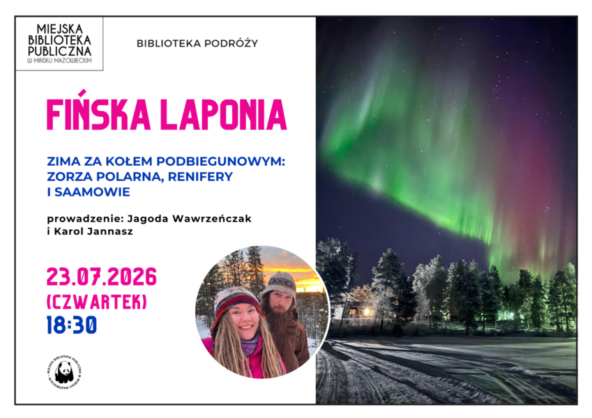 plakat promujący spotkanie "Fińska Laponia"